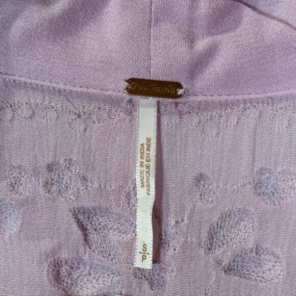 FREE PEOPLE EMBROIDERED PURPLE FLORAL BOHO LONG SLEEVE MAXI DRESS SIZE SMALL - Picture 7 of 12